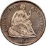 USA Half Dime Dime Pattern 1868  Low 6 Variety UNITED STATES OF AMERICA 1868 coin obverse