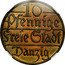 Poland 10 Pfennig (Free City of Danzig. Trial Strike) 10 PFENNIGE FREIE STADT DANZIG coin obverse