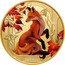 Niue 100 Dollars (Autumn Fox) AUTUMN coin reverse