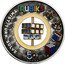 Tuvalu 2 Dollars (Rubik's Cube) THE OFFICIAL RUBIK'S™ TM & © SMTUK TWIST, TURN, SOLVE P 50™ YEARS coin reverse