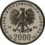 Poland 2000 Zlotych XIII Winter Olympics. Trial Strike 1980 MW KM# Pr427 POLSKA RZECZPOSPOLITA LUDOWA 19 80 MW ZŁ 2000 ZŁ coin obverse