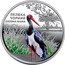 Ukraine 5 Hryven Chornobyl. Renaissance. The Black Stork 2024  Special Uncirculated ЛЕЛЕКА ЧОРНИЙ CICONIA NIGRA coin reverse
