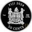 Fiji 50 Cents (Cats on Grass) 1 OZ .999 FINE SILVER 2024 50 CENTS FIJI REREVAKA NA KALOU KA DOKA NA TUI coin obverse
