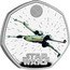 UK 50 Pence Star Wars. X-Wing. Colored 2024 Proof STAR WARS™ ©&™ LUCASFILM LTD. coin reverse