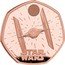 UK 50 Pence TIE Fighter 2024 Proof STAR WARS™ © & ™ LUCASFILM LTD. coin reverse