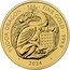 UK 100 Pounds (The Royal Tudor Beasts. The Tudor Dragon) TUDOR DRAGON 1 OZ FINE GOLD 999.9 2024 coin reverse