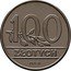 Poland 100 Zlotych Circulation Coin. Trial Strike 1990 MW 100 ZŁOTYCH PRÓBA coin reverse