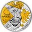 Niue 2 Dollars (Czech Lion. Charles III. Selective Gilded) ČESKÁ REPUBLIKA 1 OZ AG 999 Čᴍ coin reverse