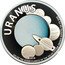 Cook Islands 2 Dollars (Uranus) URANUS 2014 UNLIKE THE OTHER PLANETS OF THE SOLAR SYSTEM URANUS ROTATES ON ITS SIDE coin reverse