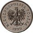 Poland 2 Grosze Circulation Coin. Trial Strike 1990 MW RZECZPOSPOLITA POLSKA MW 1990 coin obverse