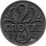 Poland 2 Grosze (WW II German Occupation. Trial Strike) 2 GROSZE 27/X MJ 26 coin reverse