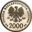 Poland 2000 Zlotych (Pope John Paul II. Trial Strike) POLSKA RZECZPOSPOLITA LUDOWA 19 89 MW ZŁ 2000 ZŁ coin obverse