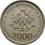 Poland 2000 Zlotych Visit of Pope John Paul II. Trial Strike 1987 MW POLSKA RZECZPOSPOLITA LUDOWA 19 87 MW ZŁ 2000 ZŁ coin obverse
