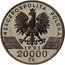 Poland 20000 Zlotych Barn Swallows. Trial Strike 1993 MW RZECZPOSPOLITA POLSKA MW 1993 20000 ZŁ coin obverse