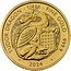 UK 25 Pounds (The Royal Tudor Beasts. The Tudor Dragon) TUDOR DRAGON 1/4 OZ FINE GOLD 999.9 2024 coin reverse
