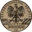 Poland 300000 Zlotych Barn Swallow. Trial Strike 1993 MW RZECZPOSPOLITA POLSKA MW 1993 300000 ZŁ coin obverse