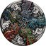 Tuvalu 5 Dollars (Dragon and the Five Elements) 土 火 木 水 金 EARTH FIRE WOOD WATER METAL P NH coin reverse