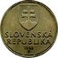 Slovakia 5 Korun (Biatec. Trial) SLOVENSKÁ REPUBLIKA 1993 coin obverse
