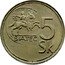 Slovakia 5 Korun (Biatec. Trial) BIATEC 5 SK coin reverse