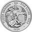 UK 5 Pounds (The Royal Tudor Beasts. The Tudor Dragon) TUDOR DRAGON 2 OZ FINE SILVER 999.9 2024 coin reverse