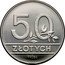 Poland 50 Zlotych (Circulation Coin. Trial Strike) 50 ZŁOTYCH PRÓBA coin reverse
