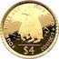 Cook Islands Four Dollars (Penguins) FOUR DOLLARS 999.9 GOLD 1/30TH OZ $4 coin reverse