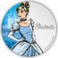 Niue Two Dollars (Cinderella. Iconic Character) CINDERELLA 1 OZ 999 FINE SILVER © DISNEY coin reverse