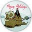 Niue Two Dollars (Season's Greetings. Boba Fett) HAPPY HOLIDAYS 1 OZ 999 FINE SILVER © & ™ LUCASFILM LTD. coin reverse