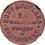 USA 1 Cent (Civil War Merchant. Schulze's Restaurant New York) ETWD. SCHULZE'S RESTAURANT 24 WILLIAN STREET coin obverse