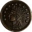 USA 1 Cent (Civil War Merchant Token. Carl Haas Cincinnati. Ohio) 1863 LIBERTY coin reverse