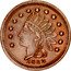 USA 1 Cent Civil War Merchant Token. Drover's Hotel St Louis. Missouri 1863  1863 LIBERTY coin reverse