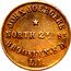 USA One Cent Civil War Merchant Token. John Joergers Brooklyn. NY ND (1861-1865)  JOHN JOERGERS NORTH 2ND ST BROOKLYN, E.D. L.I. coin obverse
