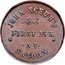 USA 1 Cent (Civil War Merchant Token. John Schuh's Saloon New York City) JOHN SCHUH'S 88 FIRST AVE. NY SALOON coin obverse