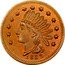 USA 1 Cent (Civil War Merchant Token. John Woessner. Jefferson's Saloon Cincinnati. OH) LIBERTY 1863 coin reverse