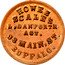 USA 1 Cent Civil War Merchant Token. L. Danforth Howes Scales Buffalo. New York 1863  HOWES SCALES L. DANFORTH AGT. 93 MAIN, ST. BUFFALO. coin obverse