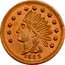 USA 1 Cent (Civil War Merchant Token. V.C. Engert. Saloon Covington. Kentucky) LIBERTY 1863 coin reverse
