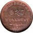 USA 1 Cent (Civil War Token. Benjamin and Herrick Fruit Dealers Albany. NY) REDEEMED AT 427 BROADWAY 1863 coin reverse