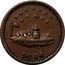 USA 1 Cent Civil War Token. The Monitor 1864  1864 coin obverse