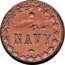 USA 1 Cent Civil War Token. The Monitor. Navy 1864  NAVY coin reverse