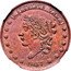 USA 1 Cent (Hard Times Token. Bentonian Currency Mint Drop) E PLURIBUS UNUM 1837 coin obverse