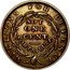 USA 1 Cent (Hard Times Token. Boots and Shoes New York. Abraham Riker) MILLIONS FOR DEFENCE NOT ONE CENT FOR TRIBUTE coin reverse