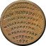 USA 1 Cent Hard Times Token. R&W Robinson Buttons 1836  COPY OF GOLD MEDAL AWARDED TO R & W ROBINSON, FOR THE BEST MILITARY, NAVAL, SPORTING & PLAIN FLAT BUTTONS 1836 coin reverse