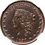 USA 1 Cent (Millions For Defence Not One Cent For Tribute) E PLURIBUS UNUM 1837 coin obverse