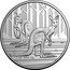 Australia 1 Dollar (Australian Kangaroo. Two Kangaroos) 1 OZ 999 AG AWB coin reverse