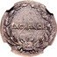 USA 10 Cents (Civil War Patriotic Token. Overstruck on 1838-O Dime) EXCHANGE coin reverse