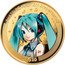 Cook Islands 10 Dollars (Elizabeth II Posthumous. Hatsune Miku) HATSUNE MIKU 16TH ANNIVERSARY ART BY KEI ©CFM .9999 $10 coin reverse