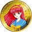 Cook Islands 10 Dollars (Shiori Fujisaki) TOKIMEKI MEMORIAL 30TH ANNIVERSARY .9999 ©KONAMI $10 coin reverse