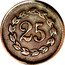 USA 25 Cents (Civil War Token. JJ Benson 1st MTD Rifle Company of New York) 25 coin reverse