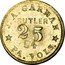 USA 25 Cents (J.A. Garman 54th Pennsylvania Volunteers) J A GARMAN SUTLER 25 54 PA. VOLS. coin obverse