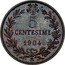 Italy 5 Centesimi Victor Emmanuel III Pattern 1904 R 5 CENTESIMI 1904 R coin reverse